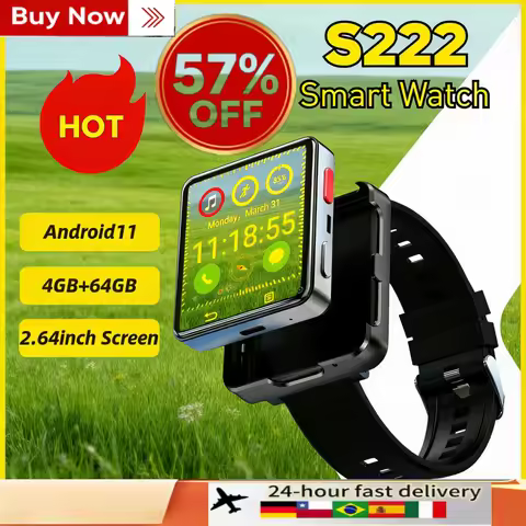 S222 Smart New Watch 2.64 inch larger Screen Android With Dual Camera App Store WIFI GPS 64GB Storag