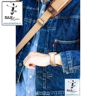 (QUALITY) MILK TEA WATCH STRAP (MILK TEA COLOR) - GENUINE COW LEATHER - SIZE CASIO AE1200/SEIKO5 - G