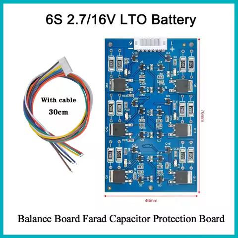 New 6S LTO Balance Board 2.7/16V Lithium titanate Cells DIY 6 Series 2.3V 2.5V 12V battery pack bala