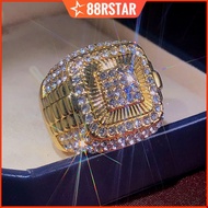 Design Hip Hop Ring Gold Design Hip Hop Ring Men's Fashion Full Diamond Jewelry