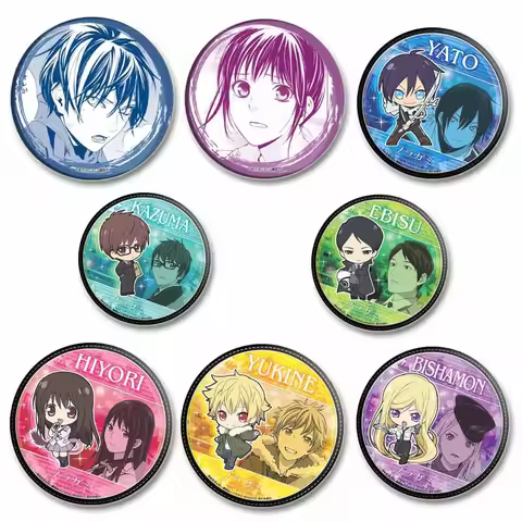 Anime Noragami Brooch Pin Cosplay Yato Yukine Cute Cartoon Badges Handmade Tinplate Brooches Badge f