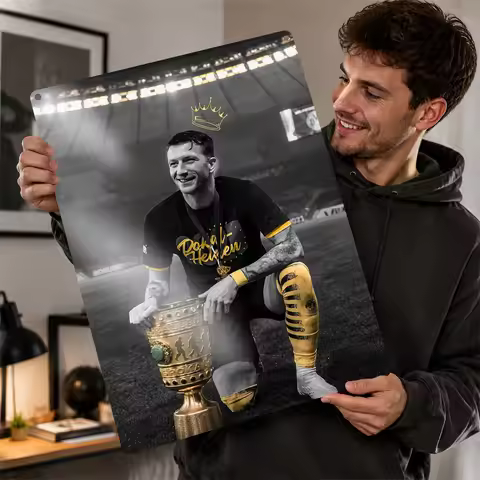Marco Reus DFB-Pokal Champion Celebration Poster Retro 3D Printed Metal Signs Customized Wall Hangin