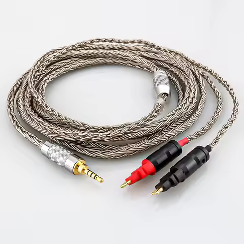 7N OCC Upgrade 4.4mm 6.5 xlr 3.5 stereo16 Core Earphone Cable For Sennheiser HD580 HD600 HD650 HD25 