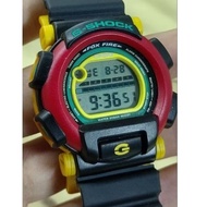 Casio G shock dw003,ra sta look,module 1597 Korea,big face LCD,bnb hitam mix kuning & red & green,us