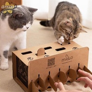 Corrugated Cardboard Cat Dog Pet Interactive Whack-A-Mole Toy [u27]