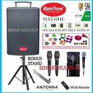 Speaker Portable Baretone MAX10HE MAX 10HE MAX 10 HE Bluetooth-TWS