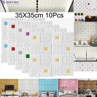 {Eid Festival} 10pcs 3D Tile Brick Wall Sticker Self-adhesive Foam Panel Waterproof Good Quality