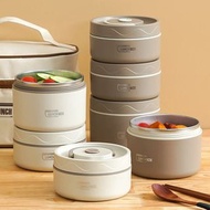 3 layer and 4 layer 316 Stainless Steel Lunch Box Microwave Oven Circular Portable Minimalist Lunch 