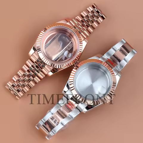 Rose Gold 36/39mm Nh35 Watch Case For DATEJUST Seiko NH35 NH36 Movement 28.5mm Dial Waterproof 316L 