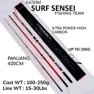 Katana Surf Sensei 420 Line Wt 15-30lb Up To 25kg Sand Rod Connect 3 Super Strong Stiff Sea Beach Fi