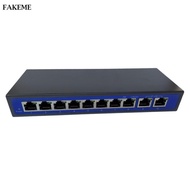[SharprepublicefMY] 9 Port 10/100Mbps 8 POE Port & 2 Uplink Power Over Ethernet Switch Adapter New