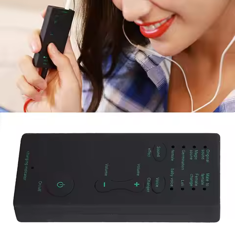 Audio Sound Card Portable Mini Voice Changer Live Broadcast Sound Card For Mobile Phone PC (English 