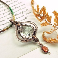 【淘氣】－金屬線編織－水膽流沙水晶項鍊