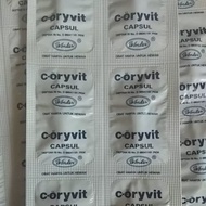 SATU STRIP CORYVIT 10 KAPSUL corivit obat ayam burung merpati ngorok crd batuk flu bersin bersin by