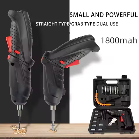47Pcs/set 3.6V Cordless Electric Screwdriver Rechargeable Lithium Battery Mini Drill Power Tools Set