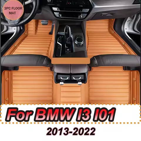 LUXURY Car Floor Mats For BMW I3 I01 2013~2022 Luxury Leather Mat