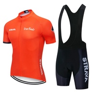 2020 STRAVA Coral Dry Quick Breathing Basketball Jersey Set Of MTB Road Clothing