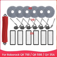 For Roborock QR 798 / QR 598 / Roborock QV 35A Vacuum Parts Main Roller Side Brush HEPA Filter Mop C