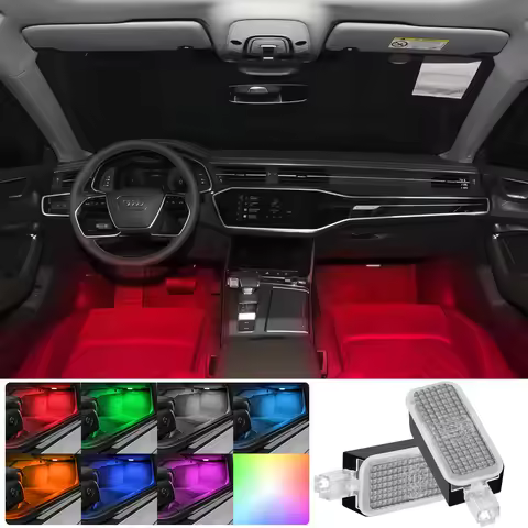 Car Footwell Lights Accessories For Audi A1 8X A3 8V 8Y A4 B8 B9 A5 8T A6 C6 C7 C8 A7 A8 D3 D4 D5 Q2