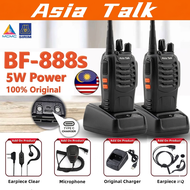 SIRIM Approve Asia Talk BF-888s 5W Power Walkie Talkies 100% Original with Earpiece Clear Microphone