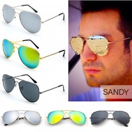 Pilot Aviation Mirrored Reflective Sunglasses Spek Mata Lelaki Aviator Spec Mata Cermin Mata Hitam L