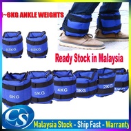 CS Mall : LEFT 3KG + RIGHT 3KG = 6KG Adjustable Ankle Weights Pair Wrist Band Arm Leg Running Exerci