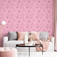 Plain Pink Ceramic Wall Paper 8m to 9m x 45cm
