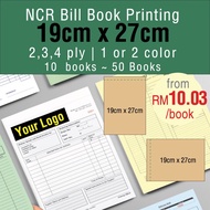 19cm x 27cm NCR Bill Book Custom Printing Receipt Invoice Payment Voucher Order Chit CUSTOM MADE CET