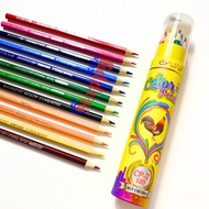 Long Body Colored Pencils with Wooden Case in Chicken Shape Clear Brand G-Star CP7 (12-18-24-36 Colo