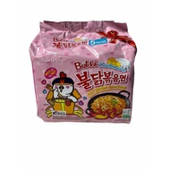 ⚡มีจำนวนจำกัด⚡ SAMYANG มาม่าเกาหลี CARBONARAรส คาโบนาร่า สีชมพู่!! 130g 1 แพค/จำนวน 5 ซอง  !!   KM9.