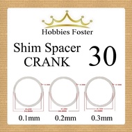 Spacer SHIM Spindle 30 O Ring Axle Bicycle Crank 0.1mm 0.2mm 0.3mm