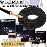 WIREMAX TW Stranded Wire PER 40 METER #14 (2.0mm) #12 (3.5mm) #10(5.5mm) #8(8.0mm)  They are usually flexible which makes them easier to use. These electrical conductors are key to all ...