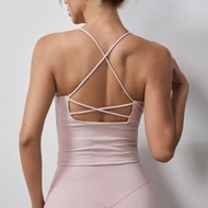 【LASYYOGA】Sports Bra Women's Sexy Cross Beauty Back Shockproof Gather Slim Bra Gym Dance