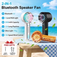 X8 Mini Portable Bluetooth Speaker Fan BT6.0 RGB Light 12H Long Playtime 196g Lightweight Handheld F
