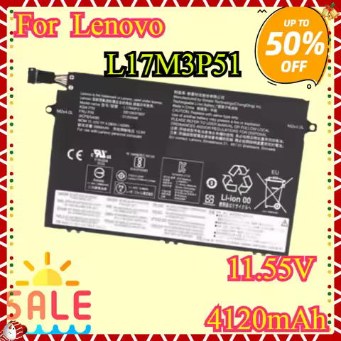 L17M3P51 Laptop Battery For Lenovo ThinkPad E14 E15 E480 E485 E495 E580 E585 E490 E590 E595 01AV445 
