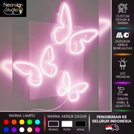 Embossed Butterfly Neon Sign Butterfly Neon Sign 3D 3D Neon Sign Butterfly Neon Lights 3D Neon Light