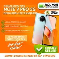 [USED PHONE] RDMI NOTE 9 PRO 5G (DUAL SIM) (8GB+128GB/ 256GB ROM) 4820mAh Battery Smartphone Fon Mur