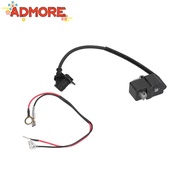ADMORE Chainsaw Ignition Coil, Black Metal Ignition Coil Module, Compact With Wire Easy Installation