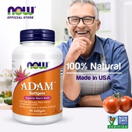 NOW FOODS Supplements, ADAM™ Men's Multivitamin with Saw Palmetto, Plant Sterols, Lycopene &amp; CoQ10, 90 Softgels