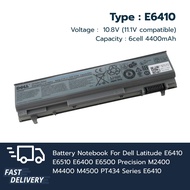 (ส่งฟรี ประกัน 1 ปี) แบตเตอรี่ โน๊ตบุ๊ค Compatible with DELL Latitude E6410 E6510 E6400 E6500 ​​​​​​