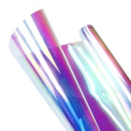 68cm*300cm Chamelon Film Rainbow Effect Iridescent Film Tint Decorative Glass Sticker Self-Adhesive