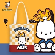 Sanrio Pacha Dog Canvas Bag Cute Cloth Bag Student Japanese One Shoulder Tutorial Handbag Shoulder Bag Minimalist
