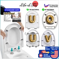 Heavy Duty U Shape Toilet Seat Cover with Soft Close Adjustable Hinge Penutup Mangkuk Duduk Tandas Johnson Sorento 马桶盖