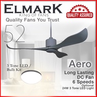 Ceiling Fan Elmark Aero 52" International Brand Taiwan Made