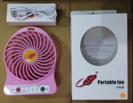 (全新)共田F95B 便攜式充電風扇[粉紅色]