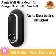 UV-Resistant Wall Plate Mount Designed for Google Nest Hello Smart WiFi Video Doorbell Adjustable Wedge 25-Degree