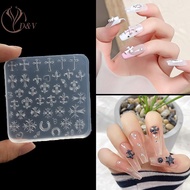 Layou Relief 3D Acrylic Mold Silicone Nail Art Decorations Nails DIY Nail Art Templates Nails Mold V