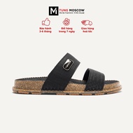 MOSCOW Premium Men's Leather Sandals Made of Cowhide with Solid Rubber Sole - 2Q001