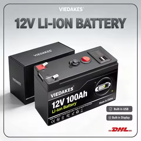 12V 3S7P LiFePO4 Lithium Battery Built-in Power Switch VIEDAKES Deep Cycle Battery For Solar Panel B
