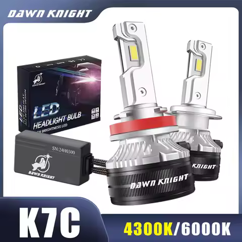 DAWN KNIGHT K7C H11 H7 H4 led Lamp 3 Copper Tube Led Lights 4300K 6000K For Car H1 HB3 9005 HB4 9006